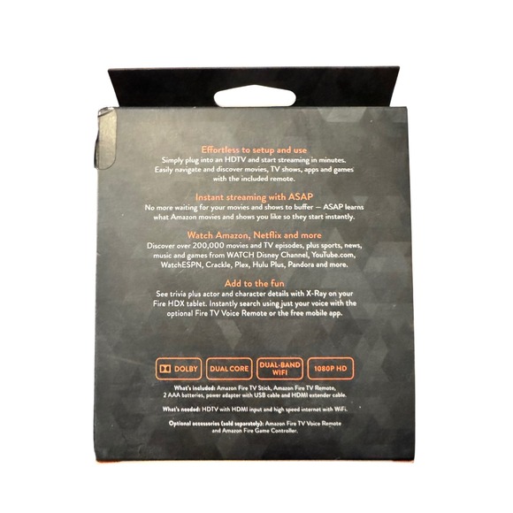 Amazon Fire TV Stick Streaming Media Player with Remote 1080p HD Dual Core - Picture 2 of 3